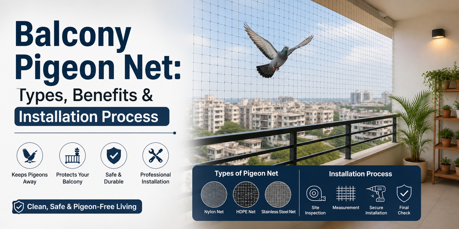 Balcony Pigeon Net