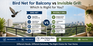 Bird Net for Balcony vs Invisible Grill