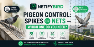 Pigeon Control Spikes or Nets